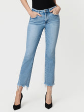 Vervet High Rise Frayed Uneven Raw Hem Kick Flare Jeans