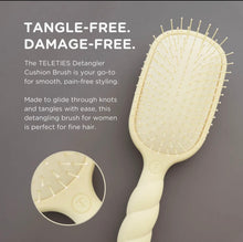 Teleties Detangler Hair Brush For Fine Hair - Tan