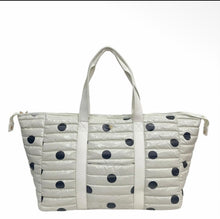 Cassie Weekender Duffel Bag | Black Polkadot