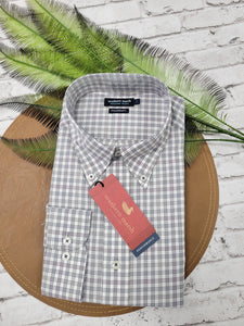 Southern Marsh Odessa Button Down Slate and Gray