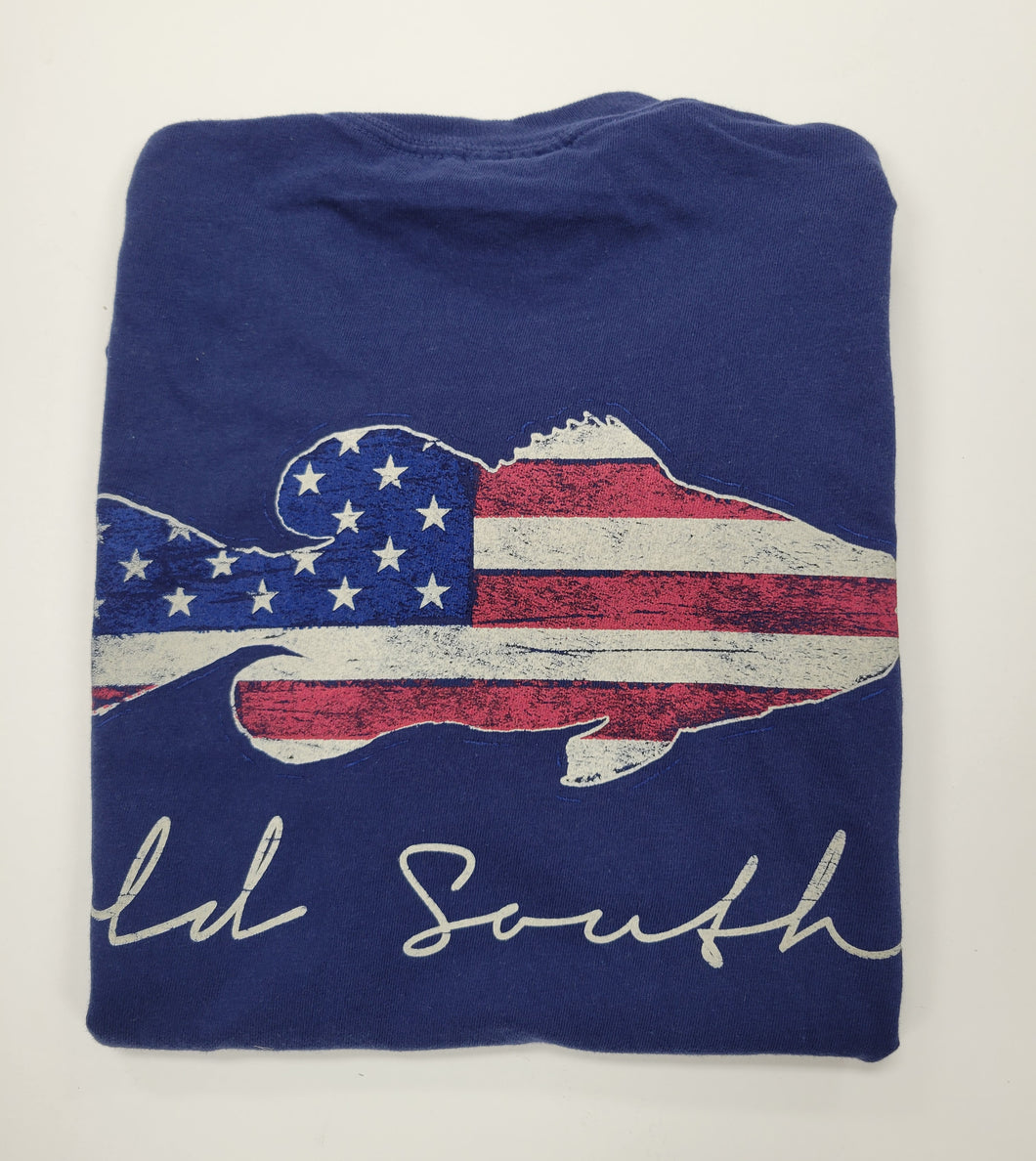 Old South Bass American Flag Pocket T Shirt