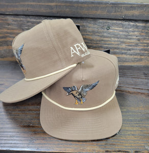 American Flyway Waterfowl Brown Rope Hat