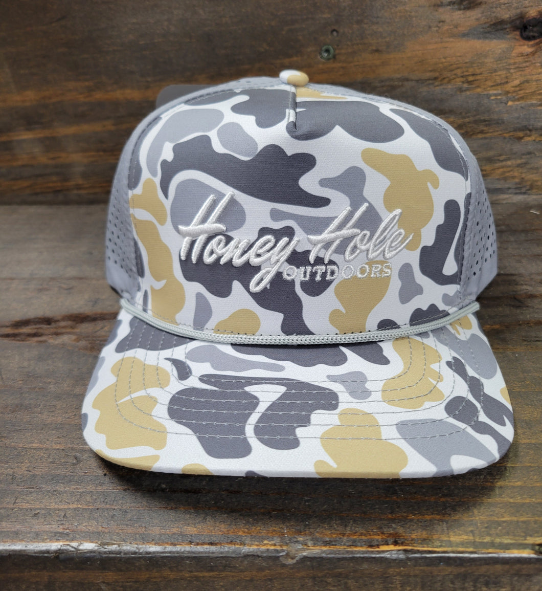 Honey Hole Outdoors Gray Camo Rope Hat