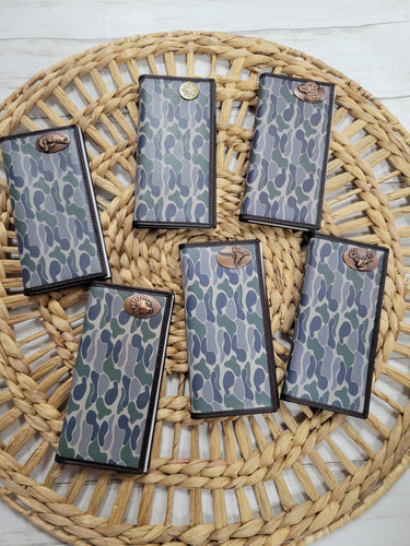 Men's Old School Camo Long Wallets