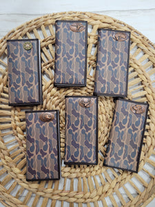 Men's Old School Camo Long Wallets