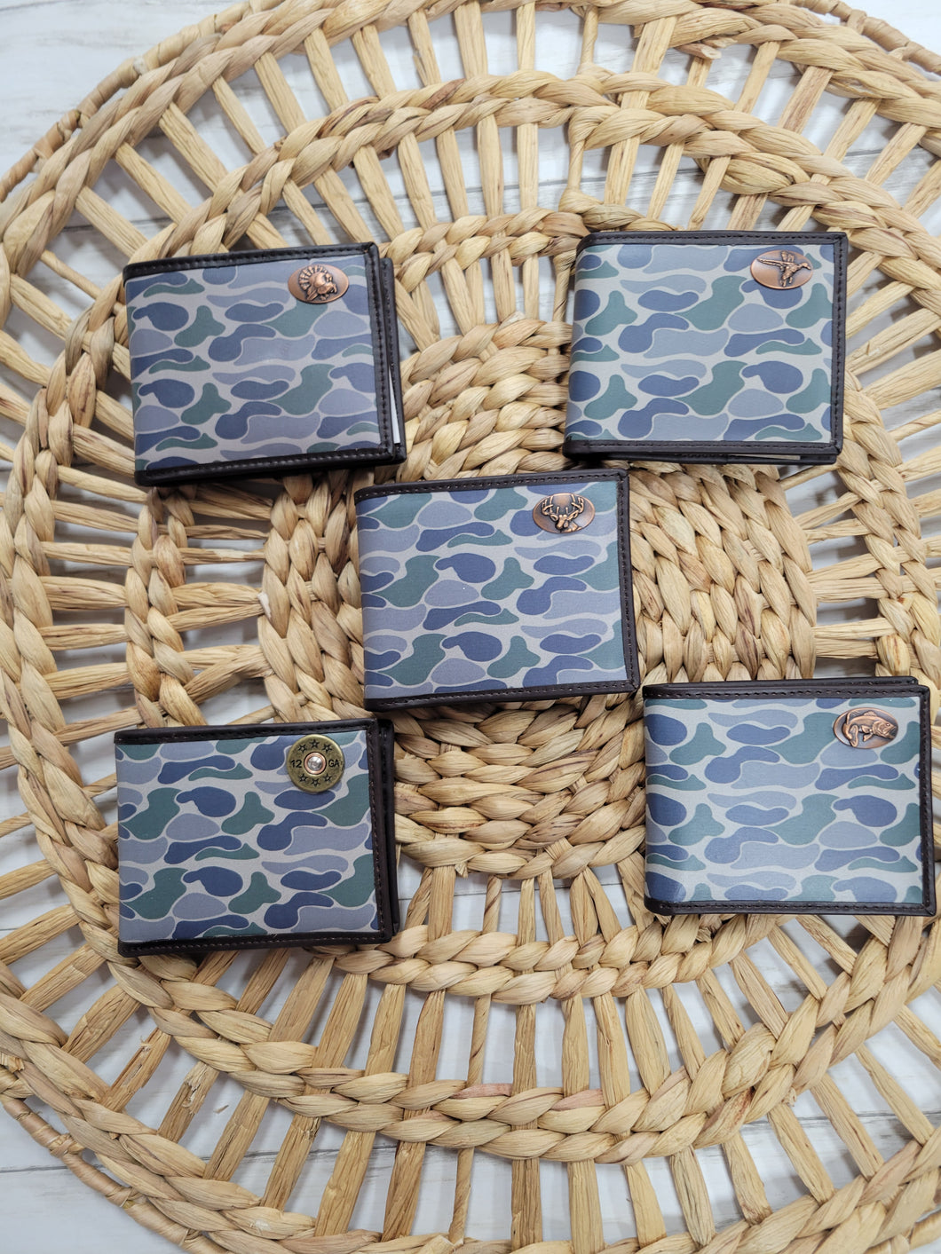 Men's Old School Camo Bifold Wallets