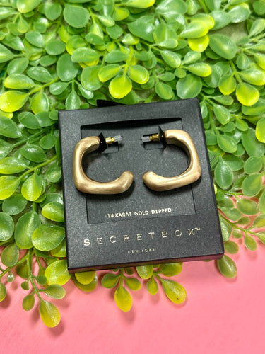 Secret Box Square Hoop Earrings