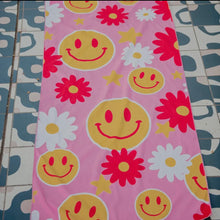 Red Flower Happy Face Quick Dry Pool Towel