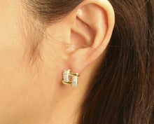 14K Gold Dipped Sqaure Stud Earrings