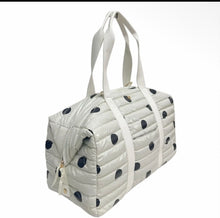 Cassie Weekender Duffel Bag | Black Polkadot