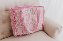 Dahlia | Large Quilted Ruffle Tote Bag