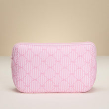 Stripes & Bows Print Neoprene Pouch