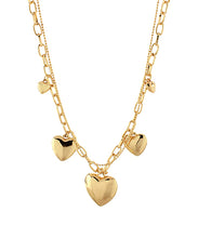 Layered Heart Charm Necklace