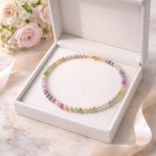 Light Multi and Crystal Beaded 17" Necklace