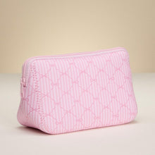 Stripes & Bows Print Neoprene Pouch