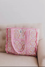 Dahlia | Large Quilted Ruffle Tote Bag
