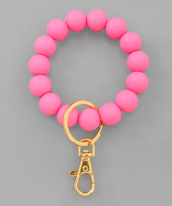 Pink Silicone Keychain