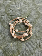 Water Resistant Set of 4 Gold Piping and Stretch Bracelets