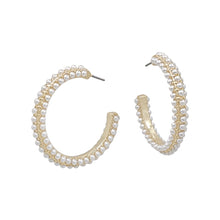 Gold Hoops With Pearls