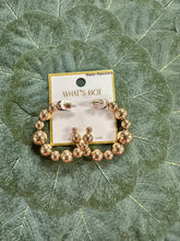 Water resistant Gold Graduated 2" Beaded Hoop Earring