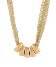 Geometric Trapezoid & Mesh Necklace