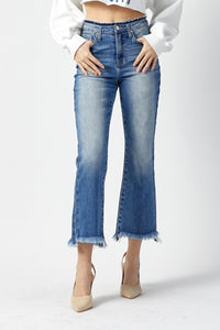 High-Rise Crop Flare Jeans