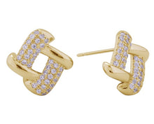 14K Gold Dipped Sqaure Stud Earrings