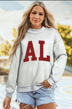 Light Grey Al/ Bama Double Side Printed Mock Neck Reversible Sweatshirt
