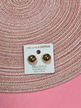 Gold Dipped Dome Stud Earrings