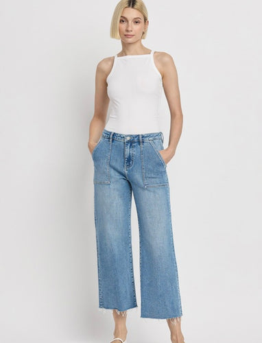 Vervet High Rise Carpenter Wide Jeans