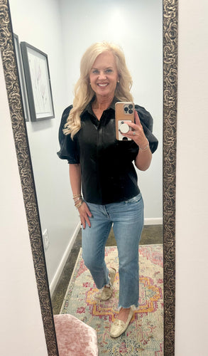 Time To Shine Top Black Glam