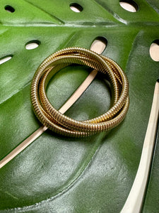 Set of 3 Ribbed Stretch Bracelet Set