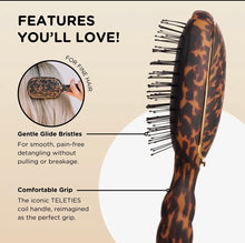 Teleties Detangler Hair Brush For Fine Hair - Tortoise