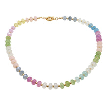 Light Multi and Crystal Beaded 17" Necklace