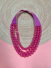 3 Row Faceted Bead Necklace