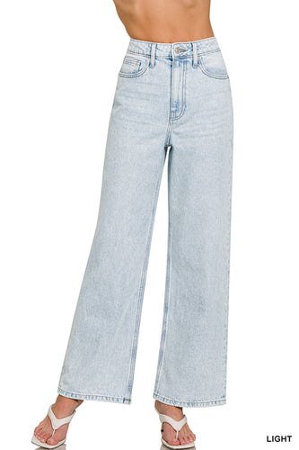 High Waist Wide Leg Denim