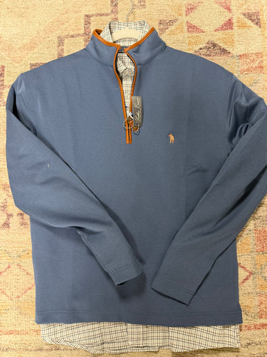 Southern Casanova 1/4 Zip Performance Pull Over Dk Denim