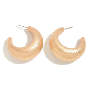 Gold Textured Hoops