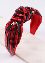 Red & Black Sequin Headband