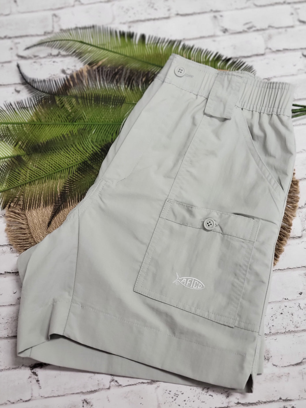 Mens Silver Aftco Fishing Shorts