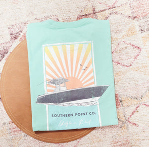 Southern Point Boat Adventure Pocket T Shirt