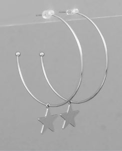 Silver Star Hoops