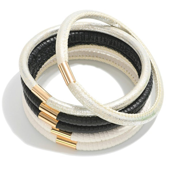 Leather Stackable Bracelets
